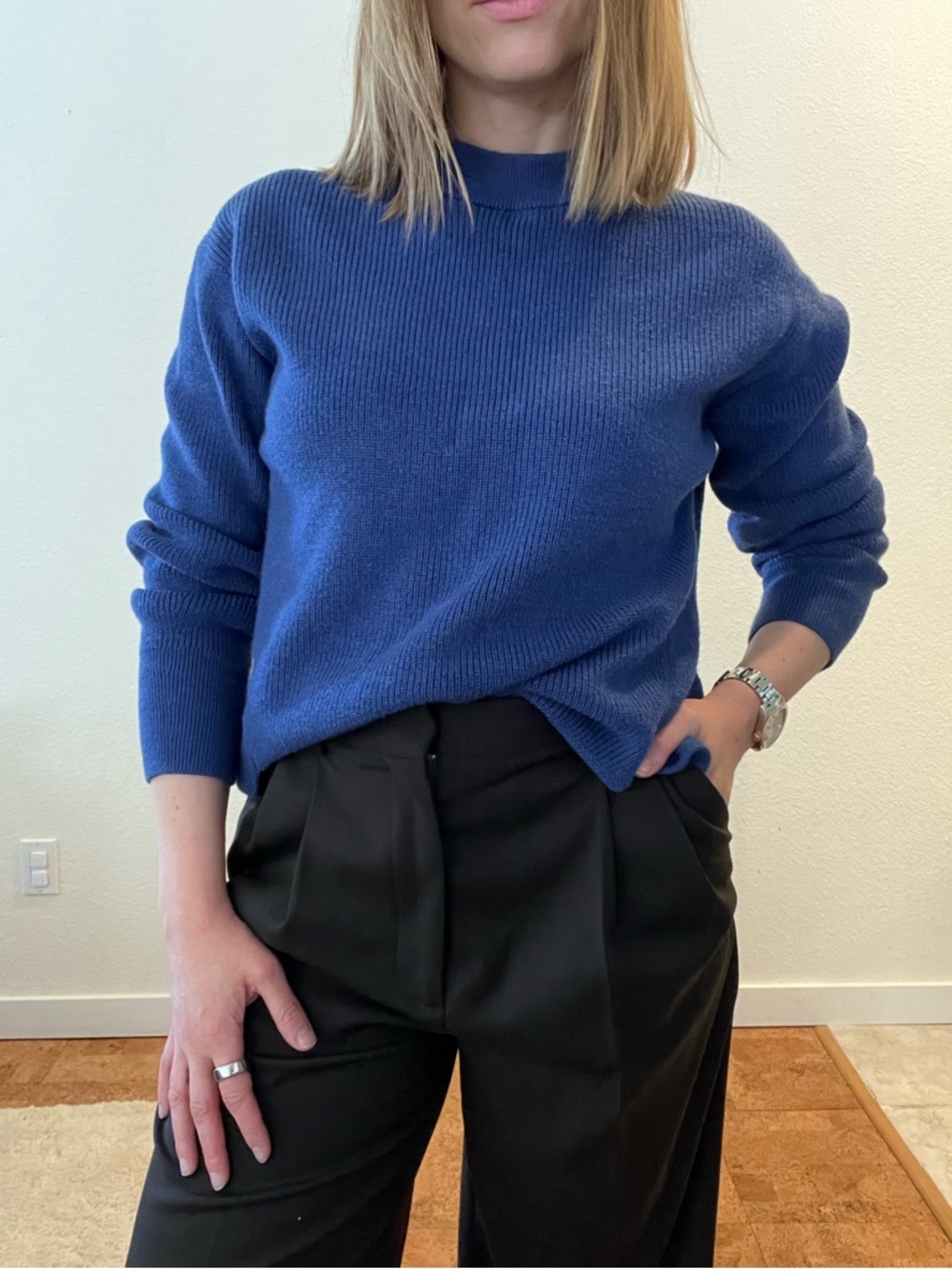 Beautiful Blue lululemon Merino Wool Blend Crewneck Sweater